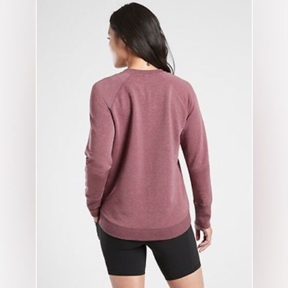 Athleta Mindset Textured Sweatshirt Sz L Dusty Pink Very Soft Modal Worm Quality - Picture 12 of 12
